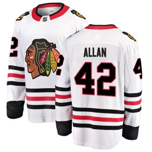 Men's Chicago Blackhawks Nolan Allan Fanatics Branded Breakaway Away Jersey - White