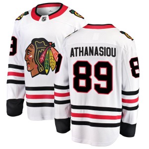 Men's Chicago Blackhawks Andreas Athanasiou Fanatics Branded Breakaway Away Jersey - White