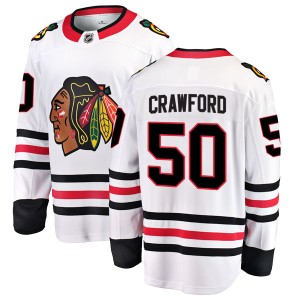 Men's Chicago Blackhawks Corey Crawford Fanatics Branded Breakaway Away Jersey - White
