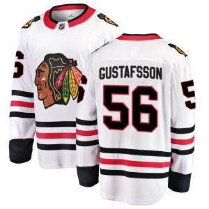 Men's Chicago Blackhawks Erik Gustafsson Fanatics Branded Breakaway Away Jersey - White