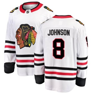 Men's Chicago Blackhawks Jack Johnson Fanatics Branded Breakaway Away Jersey - White
