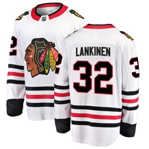 Men's Chicago Blackhawks Kevin Lankinen Fanatics Branded Breakaway Away Jersey - White