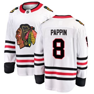 Men's Chicago Blackhawks Jim Pappin Fanatics Branded Breakaway Away Jersey - White