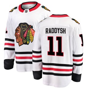 Men's Chicago Blackhawks Taylor Raddysh Fanatics Branded Breakaway Away Jersey - White