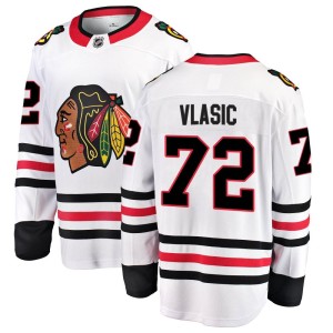 Men's Chicago Blackhawks Alex Vlasic Fanatics Branded Breakaway Away Jersey - White