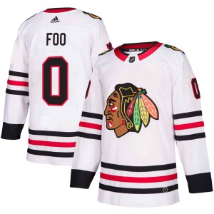 Youth Chicago Blackhawks Parker Foo Adidas Authentic Away Jersey - White