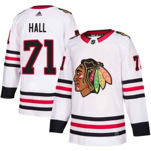 Youth Chicago Blackhawks Taylor Hall Adidas Authentic Away Jersey - White