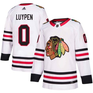 Youth Chicago Blackhawks Jalen Luypen Adidas Authentic Away Jersey - White