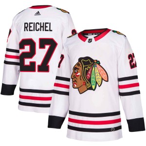 Youth Chicago Blackhawks Lukas Reichel Adidas Authentic Away Jersey - White