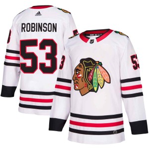Youth Chicago Blackhawks Buddy Robinson Adidas Authentic Away Jersey - White