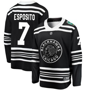 Men's Chicago Blackhawks Phil Esposito Fanatics Branded 2019 Winter Classic Breakaway Jersey - Black