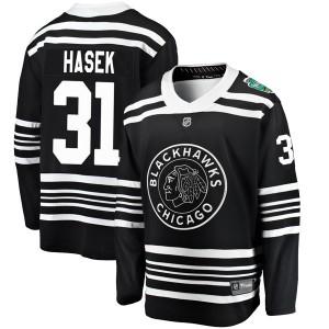 Men's Chicago Blackhawks Dominik Hasek Fanatics Branded 2019 Winter Classic Breakaway Jersey - Black
