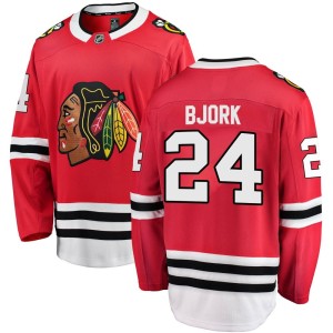 Youth Chicago Blackhawks Anders Bjork Fanatics Branded Breakaway Home Jersey - Red