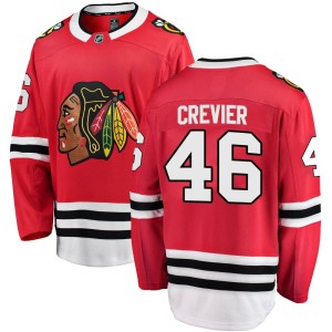 Youth Chicago Blackhawks Louis Crevier Fanatics Branded Breakaway Home Jersey - Red
