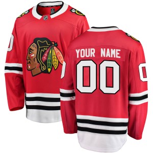 Youth Chicago Blackhawks Custom Fanatics Branded Breakaway Home Jersey - Red