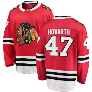 Youth Chicago Blackhawks Kale Howarth Fanatics Branded Breakaway Home Jersey - Red