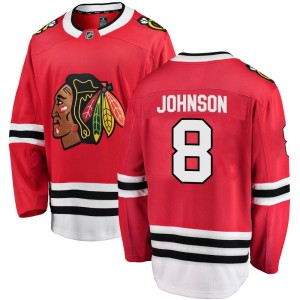 Youth Chicago Blackhawks Jack Johnson Fanatics Branded Breakaway Home Jersey - Red
