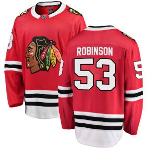 Youth Chicago Blackhawks Buddy Robinson Fanatics Branded Breakaway Home Jersey - Red