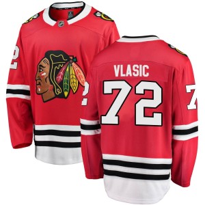 Youth Chicago Blackhawks Alex Vlasic Fanatics Branded Breakaway Home Jersey - Red