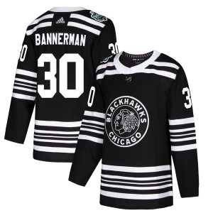 Men's Chicago Blackhawks Murray Bannerman Adidas Authentic 2019 Winter Classic Jersey - Black
