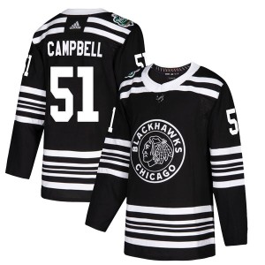 Men's Chicago Blackhawks Brian Campbell Adidas Authentic 2019 Winter Classic Jersey - Black