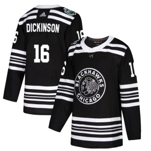 Men's Chicago Blackhawks Jason Dickinson Adidas Authentic 2019 Winter Classic Jersey - Black