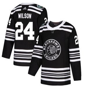 Men's Chicago Blackhawks Doug Wilson Adidas Authentic 2019 Winter Classic Jersey - Black