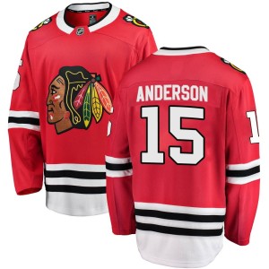 Men's Chicago Blackhawks Joey Anderson Fanatics Branded Breakaway Home Jersey - Red
