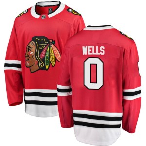Men's Chicago Blackhawks Dylan Wells Fanatics Branded Breakaway Home Jersey - Red