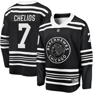 Men's Chicago Blackhawks Chris Chelios Fanatics Branded Premier Breakaway Alternate 2019/20 Jersey - Black