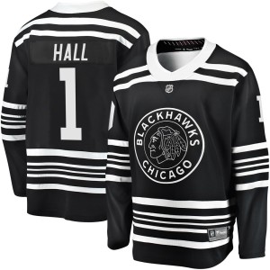 Men's Chicago Blackhawks Glenn Hall Fanatics Branded Premier Breakaway Alternate 2019/20 Jersey - Black