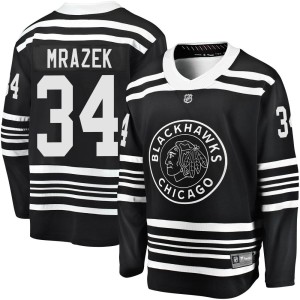 Men's Chicago Blackhawks Petr Mrazek Fanatics Branded Premier Breakaway Alternate 2019/20 Jersey - Black