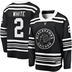 Men's Chicago Blackhawks Bill White Fanatics Branded Premier Breakaway Black Alternate 2019/20 Jersey - White