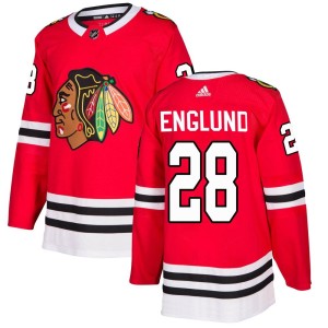 Men's Chicago Blackhawks Andreas Englund Adidas Authentic Home Jersey - Red