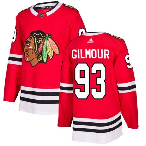 Men's Chicago Blackhawks Doug Gilmour Adidas Authentic Home Jersey - Red