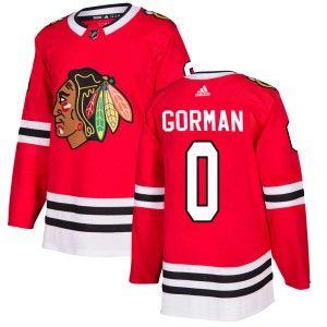 Men's Chicago Blackhawks Liam Gorman Adidas Authentic Home Jersey - Red