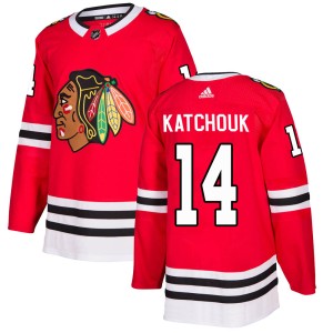 Men's Chicago Blackhawks Boris Katchouk Adidas Authentic Home Jersey - Red