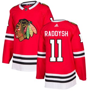 Men's Chicago Blackhawks Taylor Raddysh Adidas Authentic Home Jersey - Red