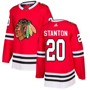 Men's Chicago Blackhawks Ryan Stanton Adidas Authentic Home Jersey - Red