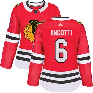 Women's Chicago Blackhawks Lou Angotti Adidas Authentic Home Jersey - Red
