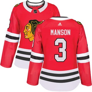 Women's Chicago Blackhawks Dave Manson Adidas Authentic Home Jersey - Red
