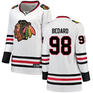 Women's Chicago Blackhawks Connor Bedard Fanatics Branded Breakaway Away Jersey - White
