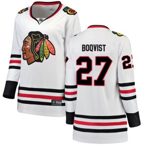 Women's Chicago Blackhawks Adam Boqvist Fanatics Branded Breakaway Away Jersey - White