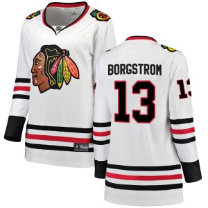 Women's Chicago Blackhawks Henrik Borgstrom Fanatics Branded Breakaway Away Jersey - White