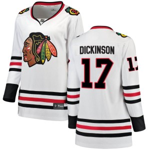 Women's Chicago Blackhawks Jason Dickinson Fanatics Branded Breakaway Away Jersey - White