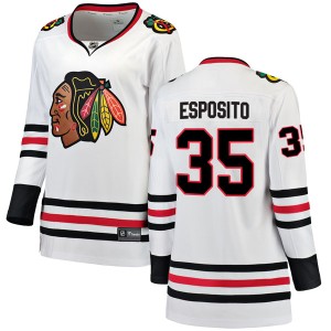 Women's Chicago Blackhawks Tony Esposito Fanatics Branded Breakaway Away Jersey - White