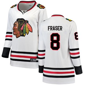 Women's Chicago Blackhawks Curt Fraser Fanatics Branded Breakaway Away Jersey - White