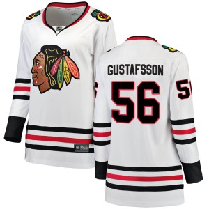 Women's Chicago Blackhawks Erik Gustafsson Fanatics Branded Breakaway Away Jersey - White