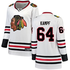 Women's Chicago Blackhawks David Kampf Fanatics Branded Breakaway Away Jersey - White
