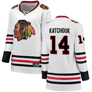 Women's Chicago Blackhawks Boris Katchouk Fanatics Branded Breakaway Away Jersey - White